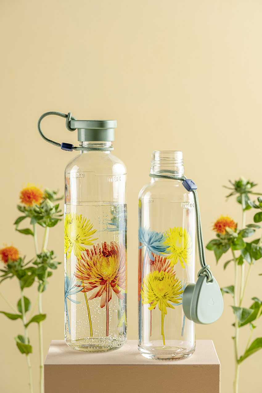 PRÄSENT - LEONARDO Flower - Flasche 0,5l mint 