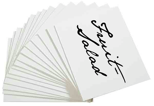 Beschriftungskarten, 50 Stück 10 x 8 cm , Weiß