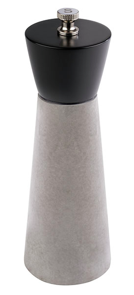 Salzmühle -ELEMENT- Ø 6 cm, H: 18 cm , Schwarz