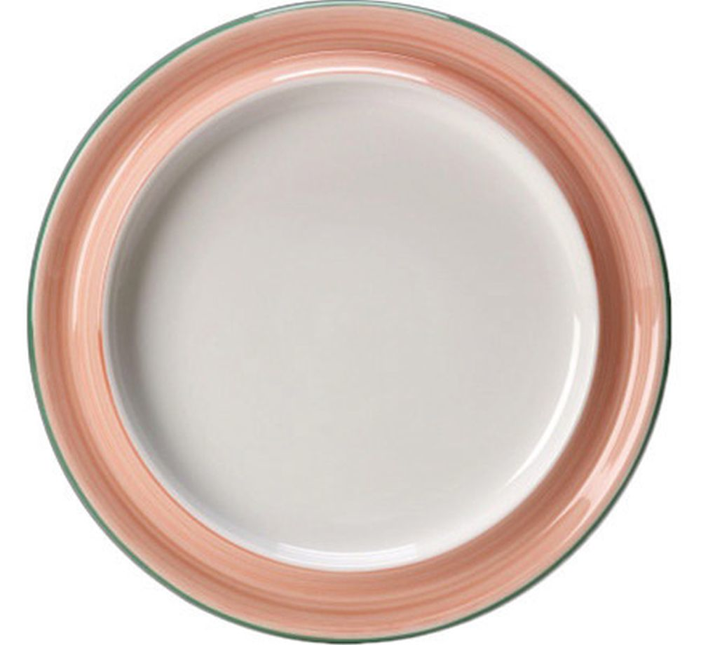 Steelite Teller 255 mm weiß mit rosa Rand Rio Pink