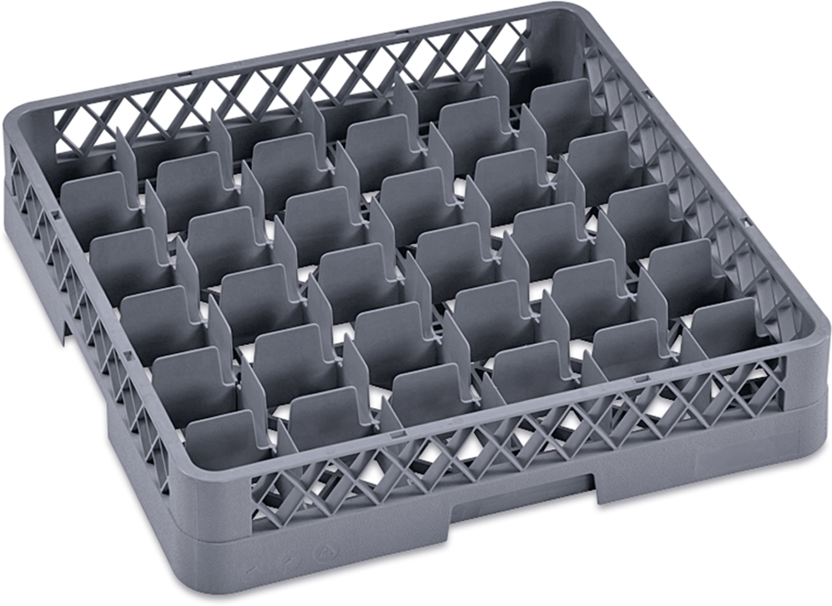 Gläserkorb Dish Rack 98, mit 36 Einteilungen, 50 x 50 x 10 cm, Polypropylen