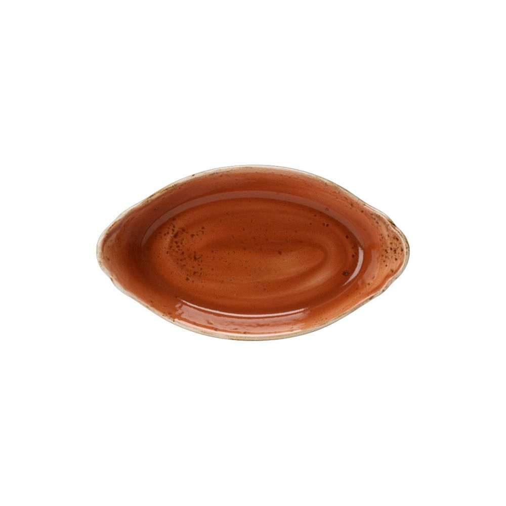 Steelite Form oval mit Griffen 245 x 135 mm / Craft Terracotta