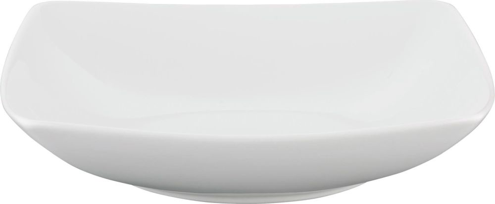 Porzellanserie "Fine Dining" High Alumina/  Hartporzellan Teller tief 23x23 cm, weiß, Porzella