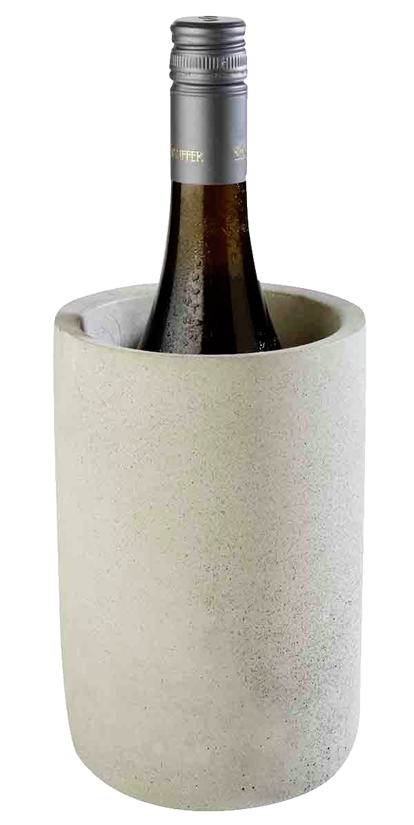 Flaschenkühler -ELEMENT- außen Ø 12 cm, H: 19 cm , Grau