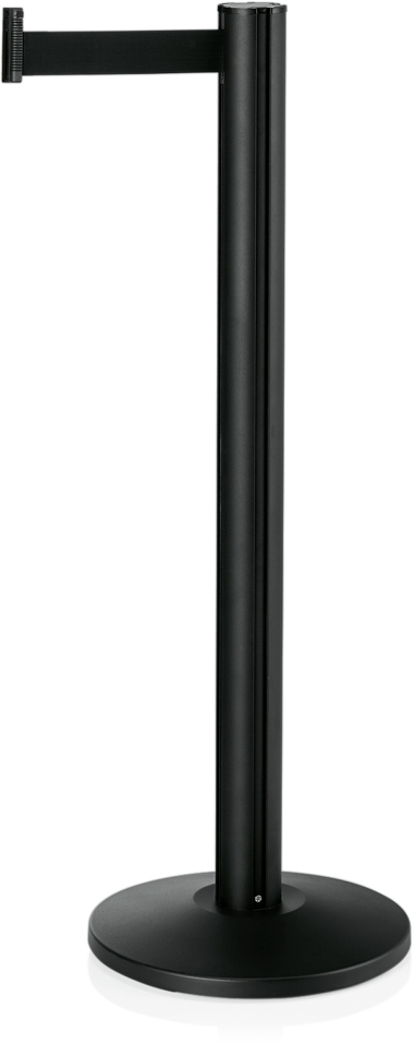 Abgrenzungspfosten Joinflex, pulverbeschichtet, 3 m, schwarz, Edelstahl
