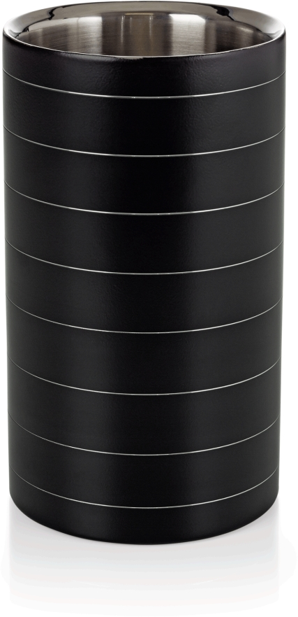 Flaschenkühler pulverbeschichtet, schwarz, Ø 11,5 cm, Edelstahl