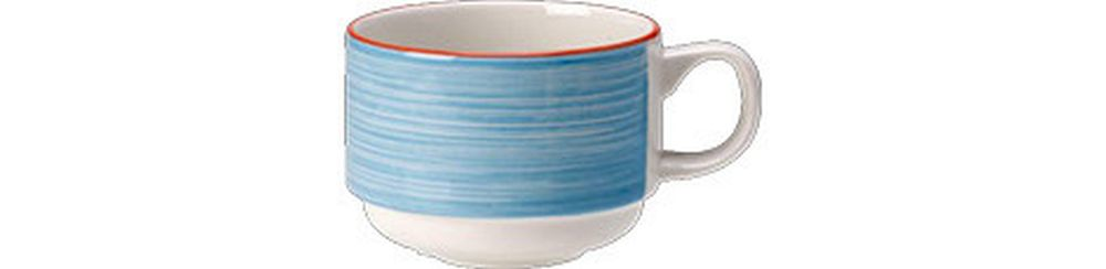 Steelite Tasse stapelbar 0,20 l weiß mit blauem Rio Blue