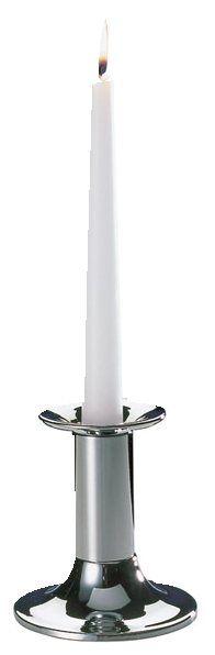 Kerzenleuchter 1-flammig Ø 10 cm, H: 11 cm , Edelstahl