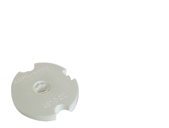 Kühlakku Ø 15 cm, H: 2,5 cm , Weiß