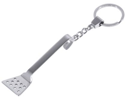 Schlüsselanhänger Bratenwender mit Kette und Ring