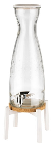 Getränkespender -FRESH WHITE- 23 x 23 cm, H: 56,5 cm , Weiß