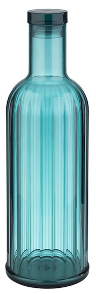 Flasche -STRIPES- Ø 9 cm, H: 28,5 cm, 1 Liter , Blau