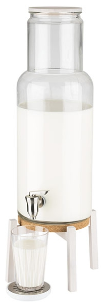 Getränkespender -NORDIC WHITE- 23 x 23 cm, H: 60,5 cm , Weiß