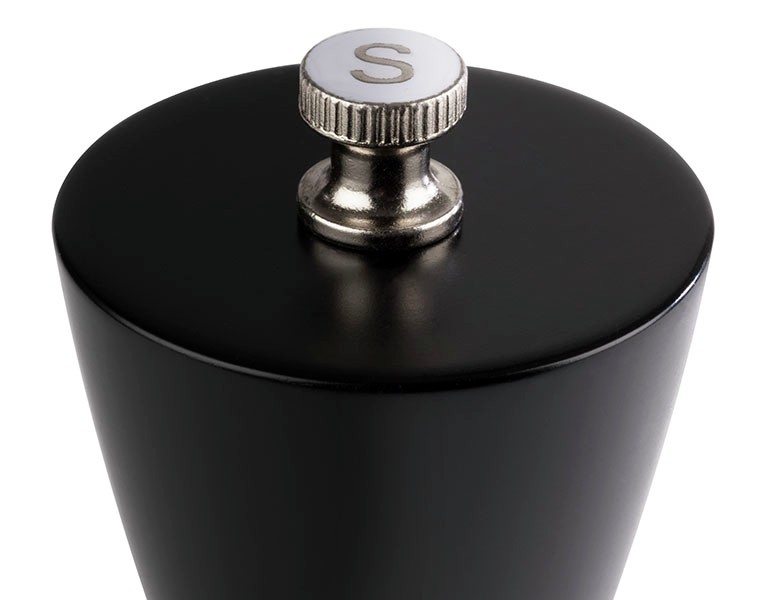 Salzmühle -ELEMENT- Ø 6 cm, H: 18 cm , Schwarz