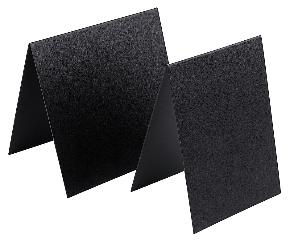 Dach-Aufstellertafel A7 hoch schwarz, beschreibbar Set mit 10 Stück